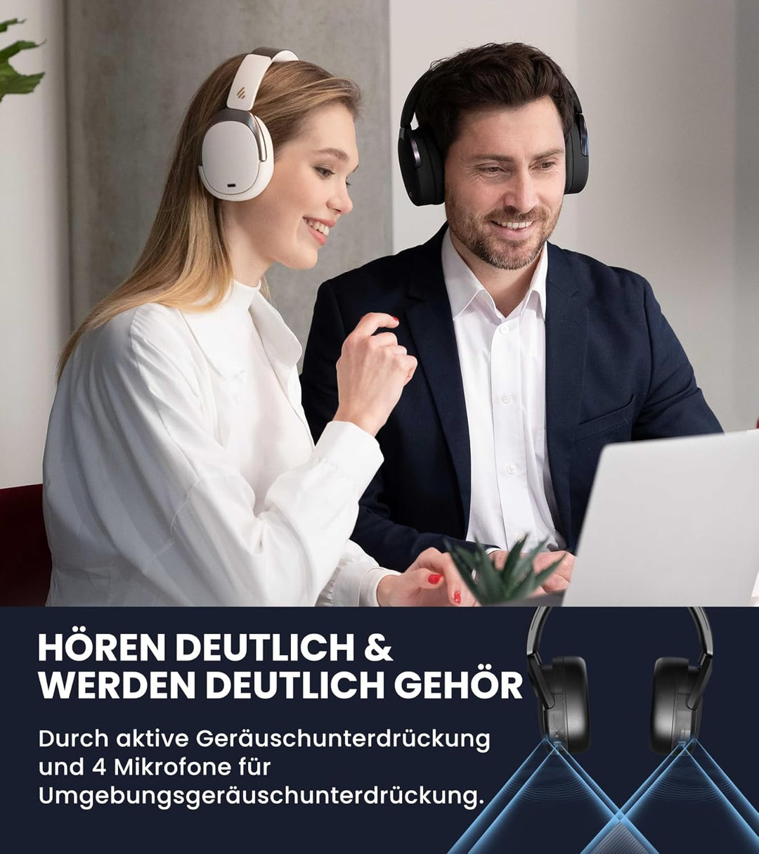 Edifier WH950NB Hybrid Active Noise Cancelling Kopfhörer -LDAC Codec mit Hi-Res Audio und Custom EQ