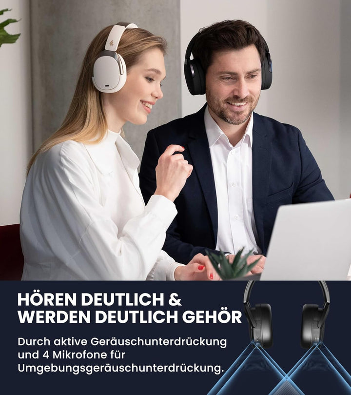 Edifier WH950NB Hybrid Active Noise Cancelling Kopfhörer -LDAC Codec mit Hi-Res Audio und Custom EQ