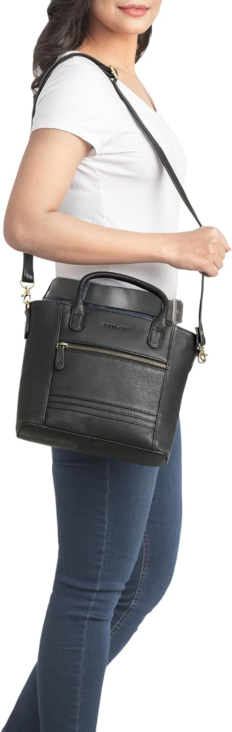 STILORD 'Meghan' Leder Handtasche Damen Umhängetasche Klein Ledertasche für Frauen zum Umhängen und