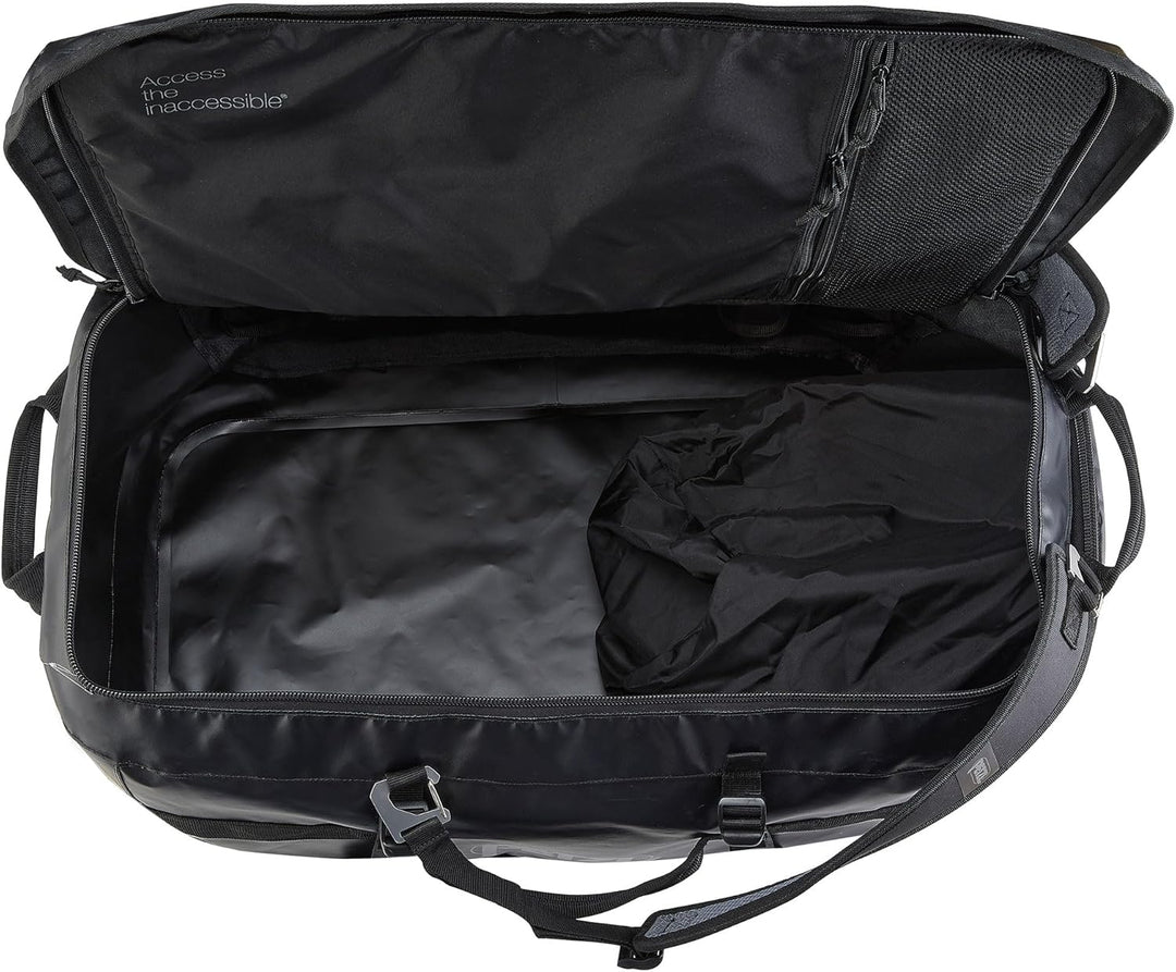 Petzl Duffel 85 Mittelgrosse Transporttasche aus TPU Plane und Polypropylen in der Farbe Schwarz 85