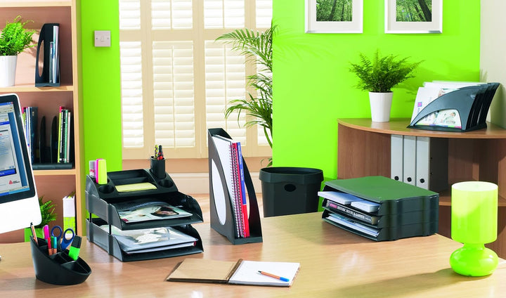 Avery DR800BLK DTR Briefablage (stapelbar, B 243 x T 45 X H 362 mm) 3 Stück schwarz