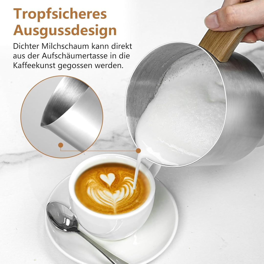 AMZCHEF 8-IN-1 Automatischer Milchaufschäumer 550 Watt,600ml Multifunktionaler Geteilter Milchaufsch