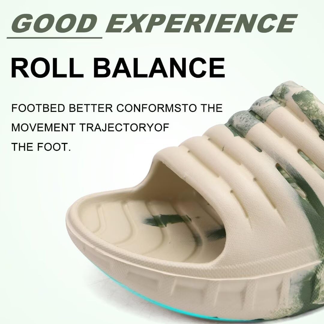 KuaiLu Recovery Sandalen Herren Bequeme Plantarfasziitis Schlappen Orthopädische Offene Zehen Männer