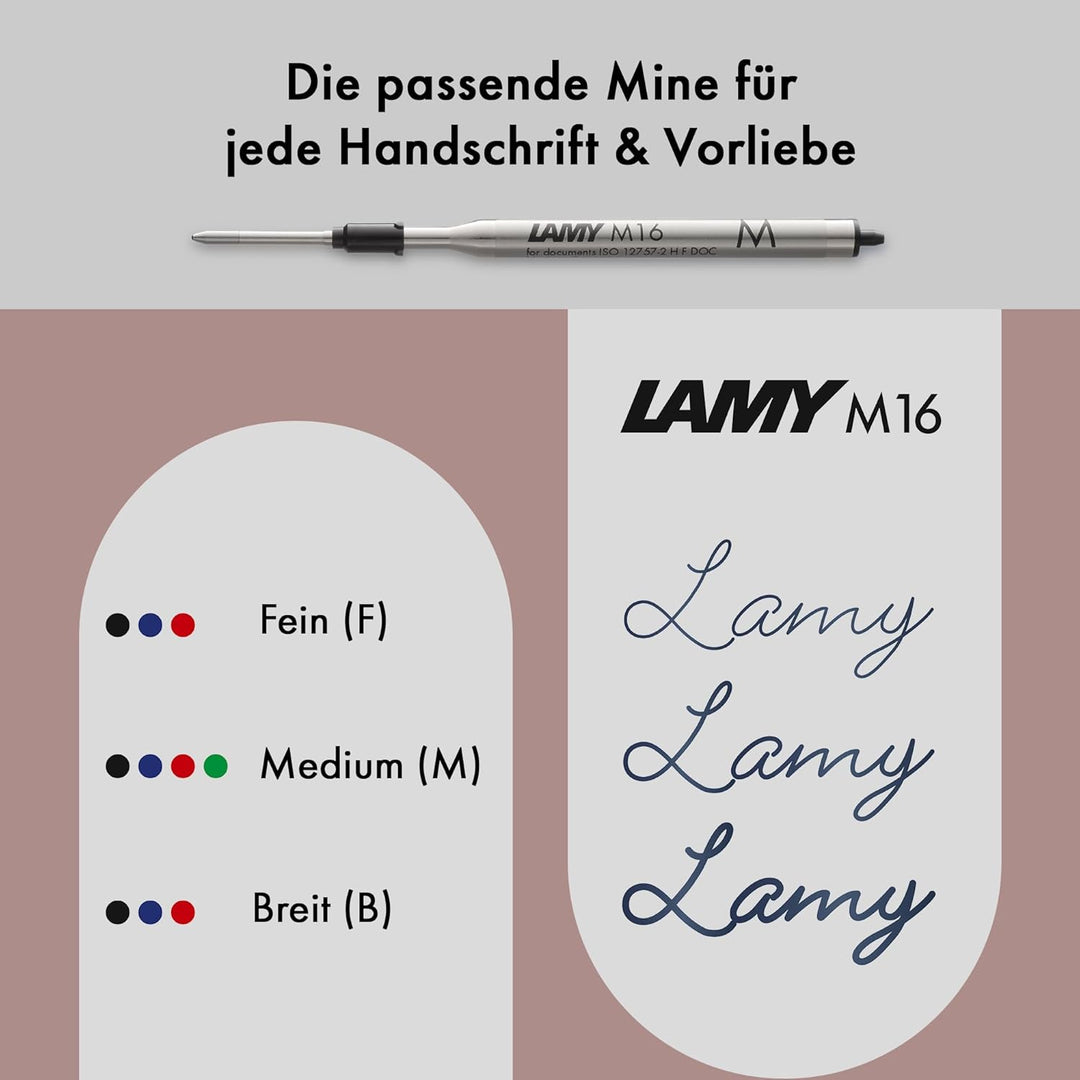 LAMY 2000 Kugelschreiber 202 – Kuli aus Polycarbonat und Edelstahl, strichmattiert in der Farbe Silb