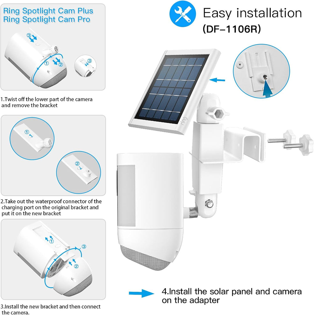 HOLACA 2-in-1 Universal-Dachrinnenhalterung Kamera Halterung Kompatibel mit Spotlight Kamera Plus/Pr