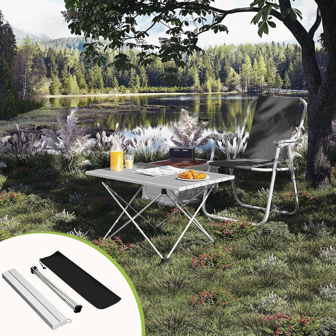 WOLTU Alu Campingtisch klappbar Falttisch Ultra Leichte tragbar mit Tragetasche, Klapptisch Kleiner