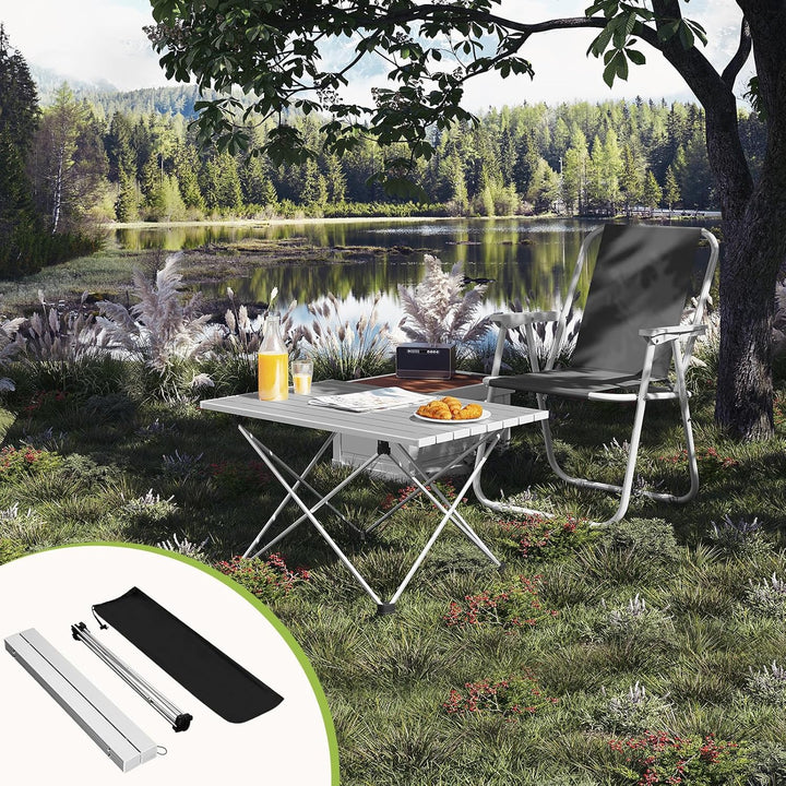 WOLTU Alu Campingtisch klappbar Falttisch Ultra Leichte tragbar mit Tragetasche, Klapptisch Kleiner