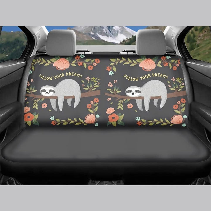 chaqlin Funny Sloth Print Autositzbezüge + Rückenlehnenbezug hinten + Sitzbezug hinten Autositzbezüg
