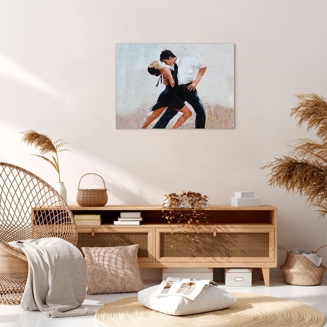 ARTTOR Bilder auf Leinwand tanzen sie Leinwandbild mit Rahmen 70x50cm Wandbilder Dekoration Wohnzimm