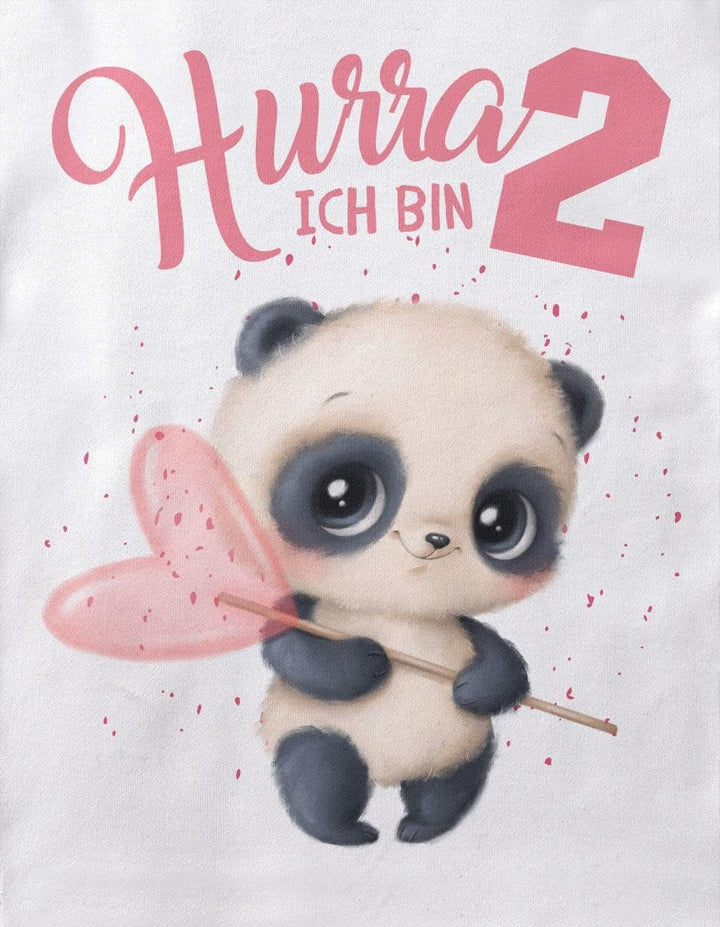 miKalino Baby/Kinder Longsleeve mit Spruch Ich Bin Zwei 2 süsser Waschbär Langarm Shirt für Mädchen
