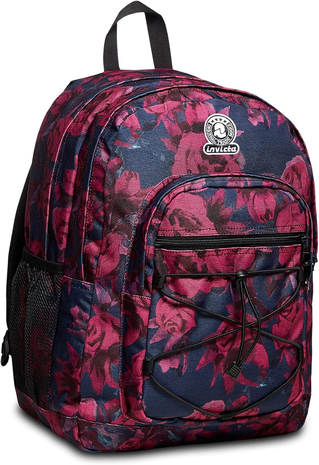 RUCKSACK INVICTA DIAL ROSES FANTASY mit Trinkflaschenfach, Extra Platz - 38 LT - Unisex, für Uni, Sp