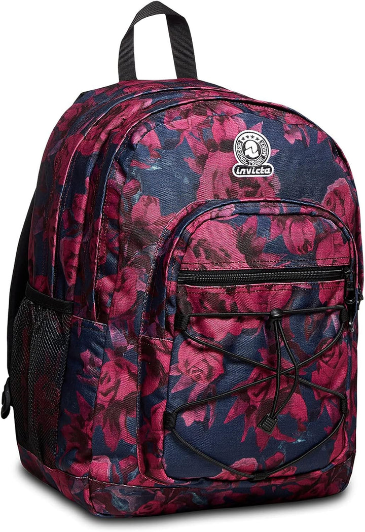 RUCKSACK INVICTA DIAL ROSES FANTASY mit Trinkflaschenfach, Extra Platz - 38 LT - Unisex, für Uni, Sp