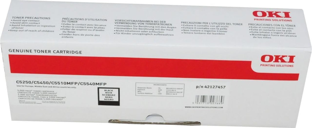OKI Lasertoner/42127457 C5250BK, schwarz