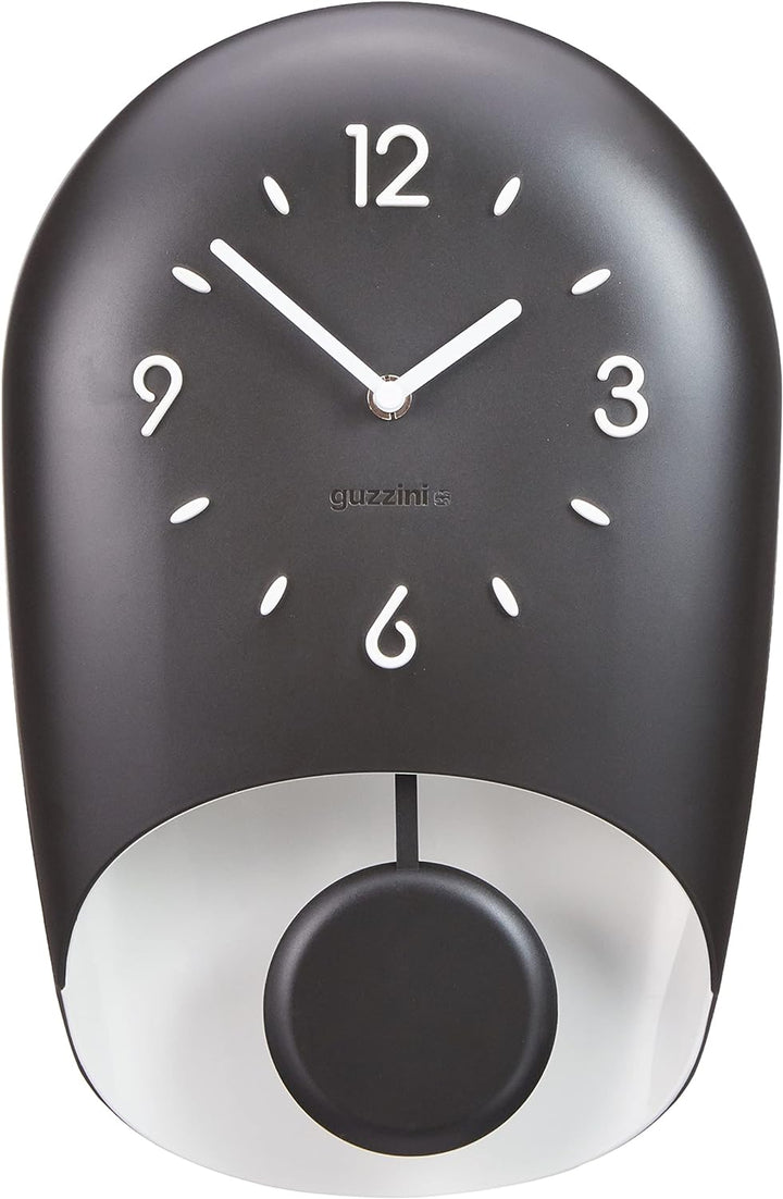Guzzini - Home, BELL Wanduhr mit Pendel, Pendeluhr - Kohle, 22x8xh 33 cm - 168604209 One Size Grau,