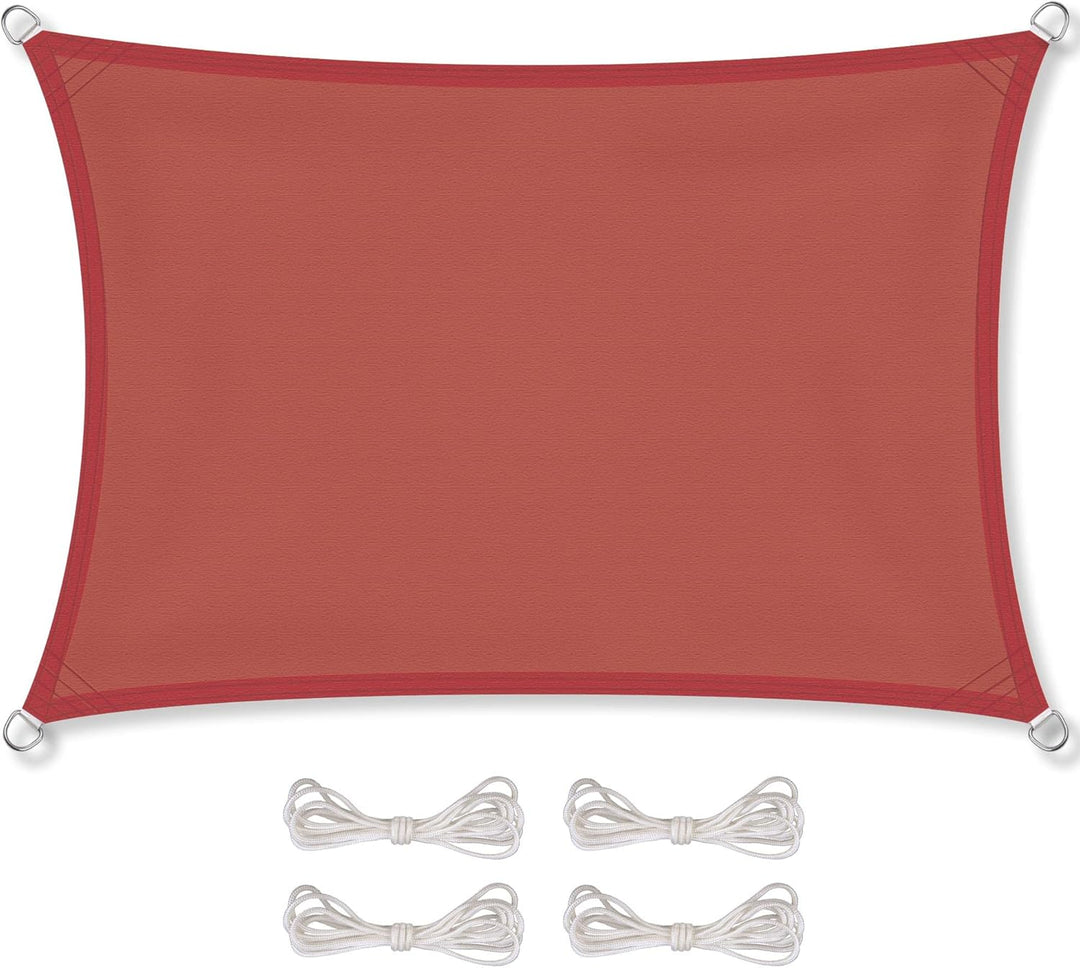 CelinaSun Sonnensegel inkl Befestigungsseile Premium PES Polyester wasserabweisend imprägniert Recht