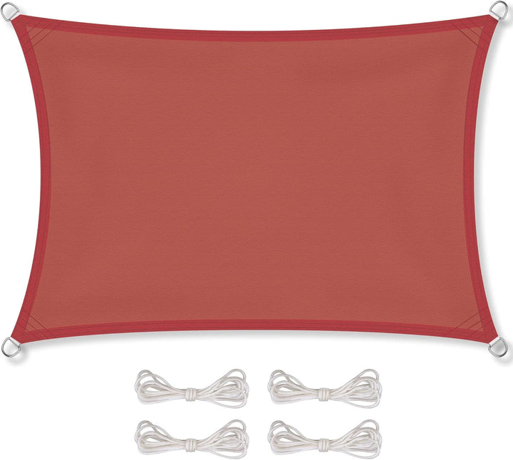 CelinaSun Sonnensegel inkl Befestigungsseile Premium PES Polyester wasserabweisend imprägniert Recht