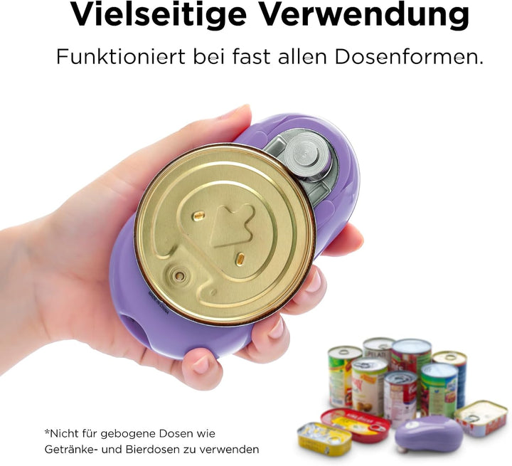 Kitchen Mama One-Touch Elektrischer Dosenöffner: Automatischer Konservenöffner, sichere, glatte Kant