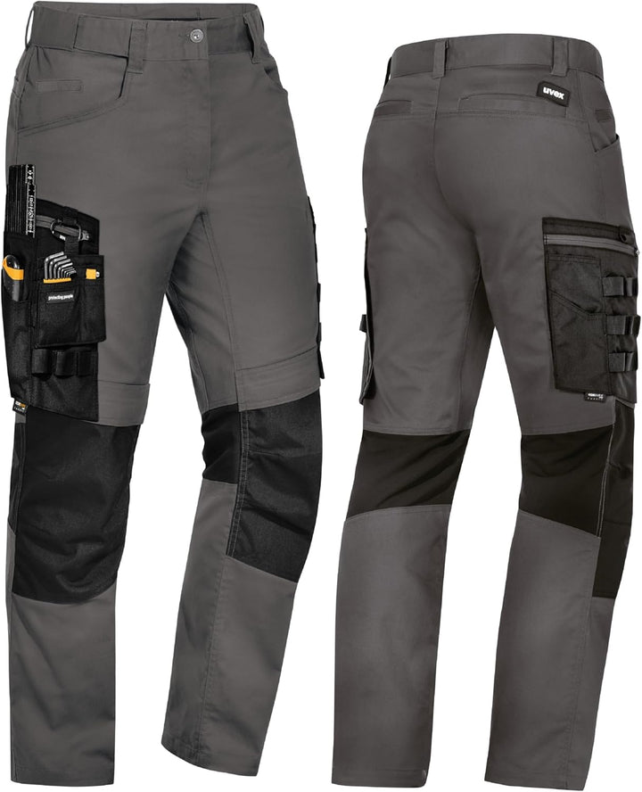 Uvex Echor Bundhose - Herren Arbeitshose mit Stretch-Bund - Cargohose - flexibel & robust 44 Grau, 4