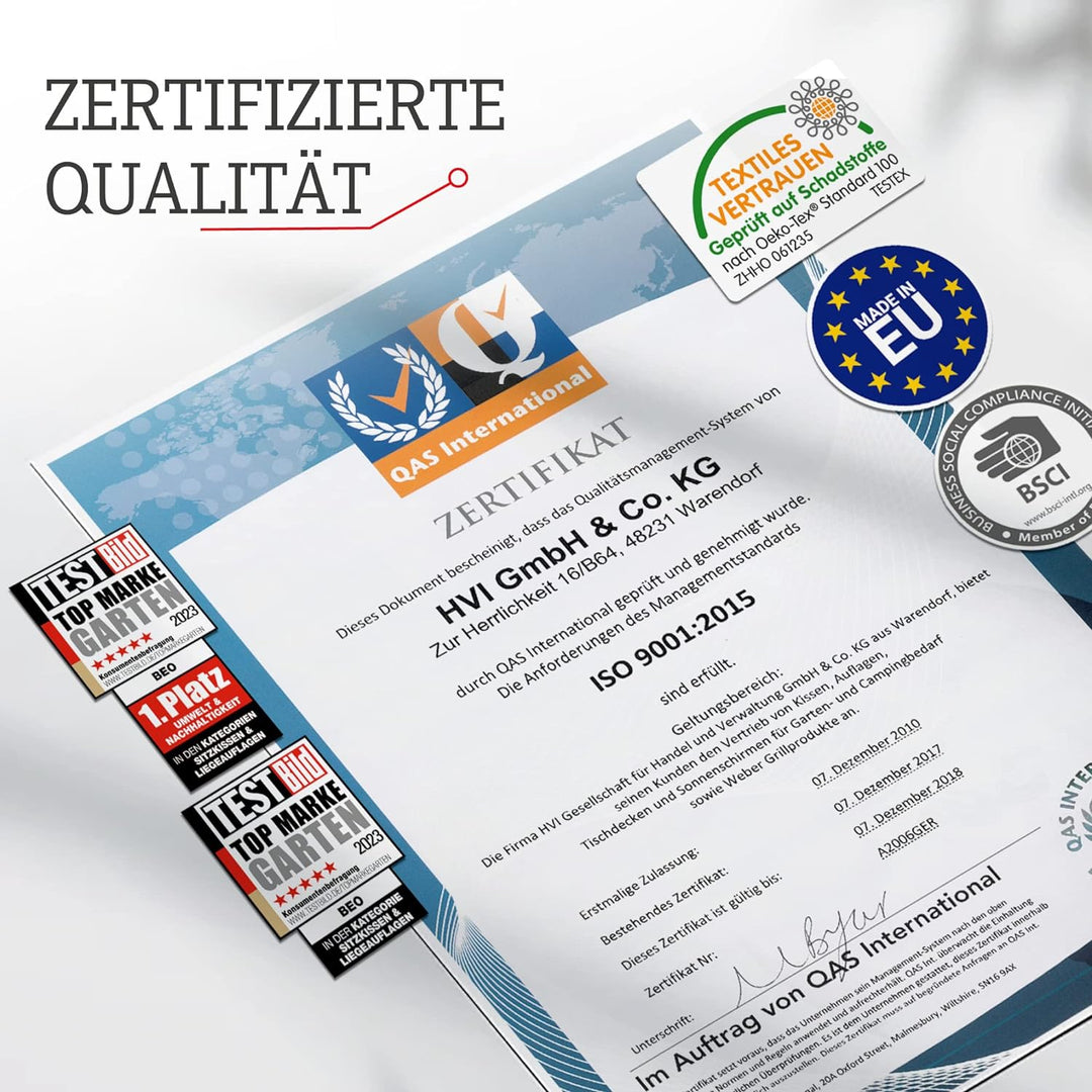 Beo Palettenkissen 60x80 - Wasserabweisendes Sitzkissen für Palettenmöbel | Made in EU Palettenkisse