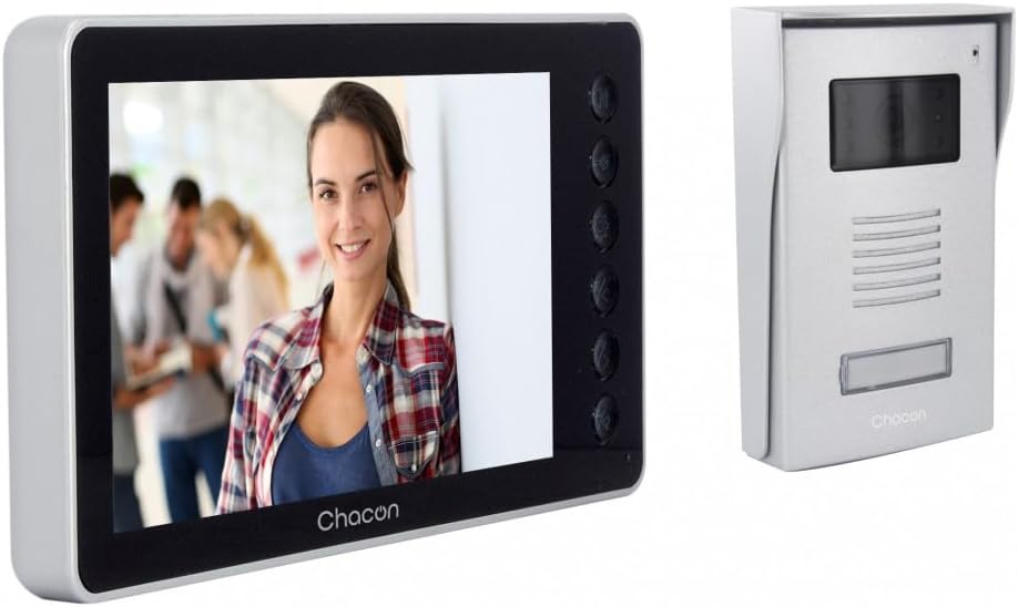 Kabelgebundenes Videotelefon mit 7 Zoll Display – Schwarz 7" Weiss, 7" Weiss