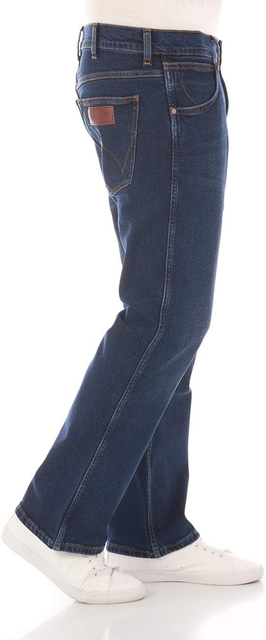 Wrangler Herren Jeans Bootcut Jacksville Hose Jeanshose Männer Baumwolle Denim Stretch Schwarz Blau