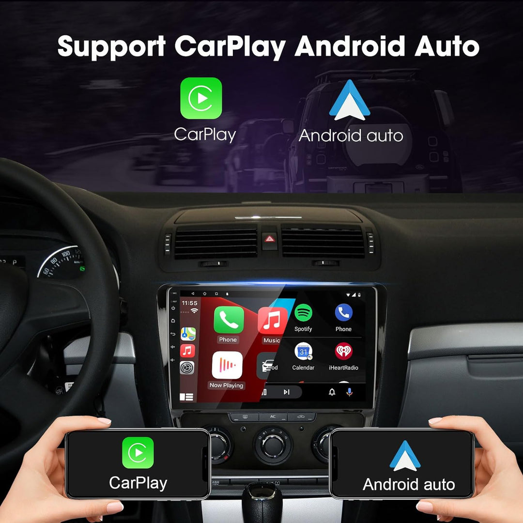 EZoneTronics Android 10 Autoradio Stereo für Skoda Octavia 2009-2013 10-Zoll-Touchscreen GPS-Navigat