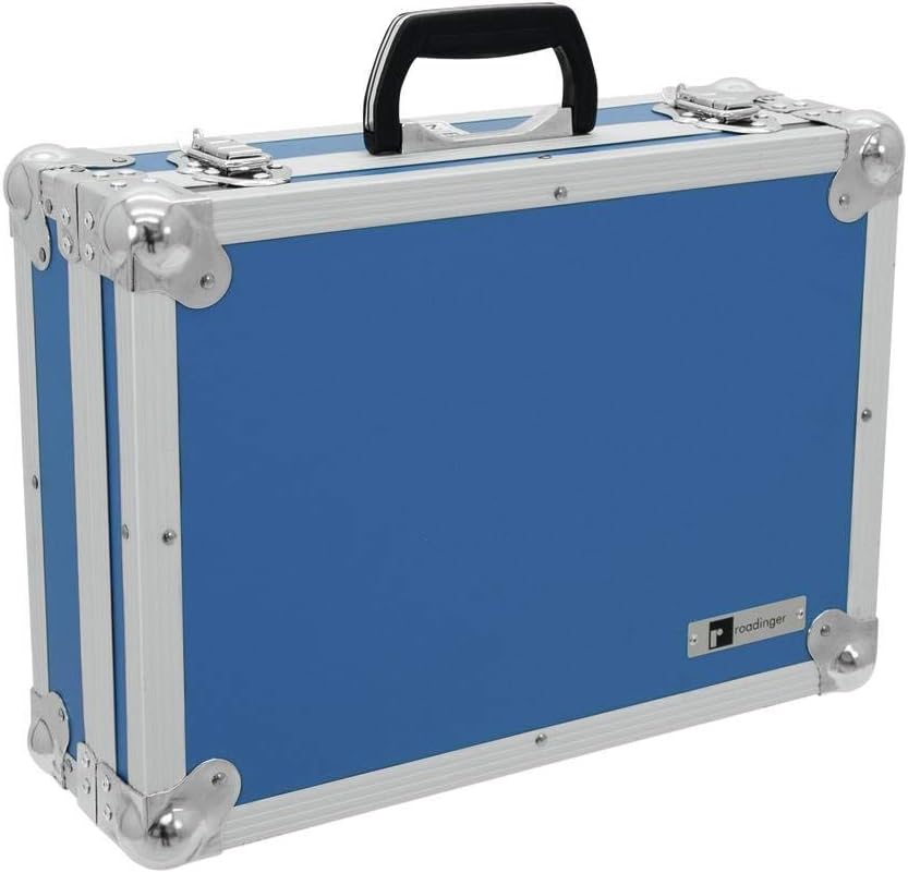 ROADINGER Universal-Koffer-Case FOAM, blau | Flightcase mit Schaumeinlage, 420 x 120 x 295 mm (Innen