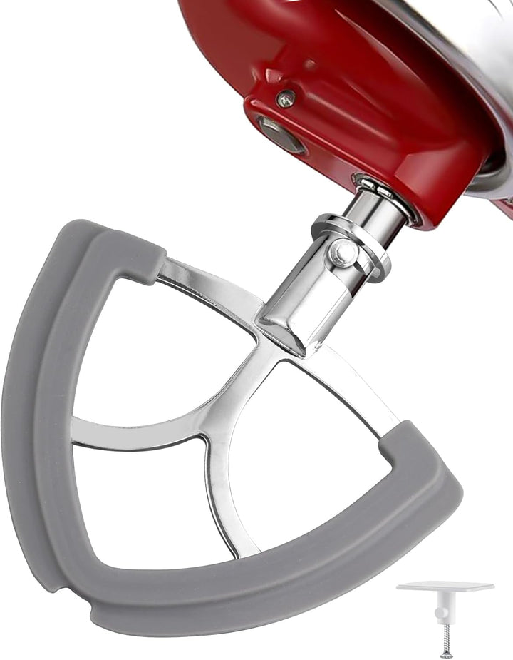HOMGEN Flachrührer-Aufsatz aus Edelstahl für KitchenAid 4,5-5 Quart Kitchenaid Standmixer mit kippba