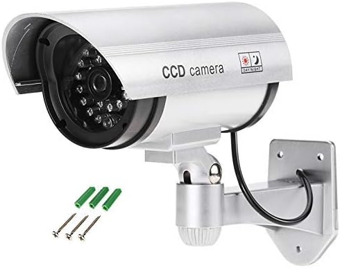 2X professionelle Überwachungskameras Dummy Outdoor Kameras Dummy Kamera Attrappe mit Objektiv und B