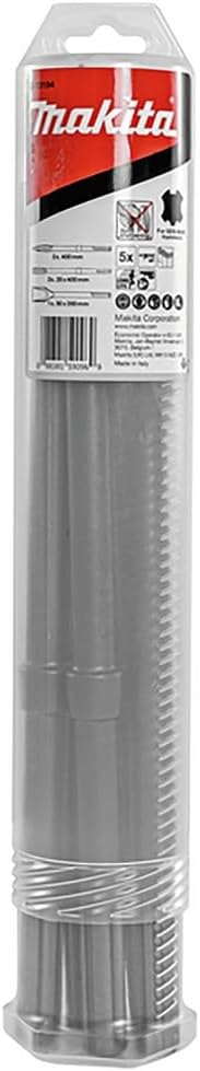 Makita E-13194 SDS-MAX Meissel-Set 5-teilig, 2x Spitzmeissel, 2x Flachmeissel, 1x Breitmeissel, Long