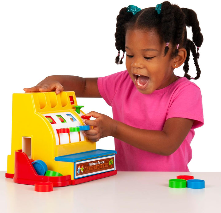 Fisher Price Classic Ladenkasse – Spielerisch Einkaufen, Lernspielzeug, Spielgeld, Interaktives Spie
