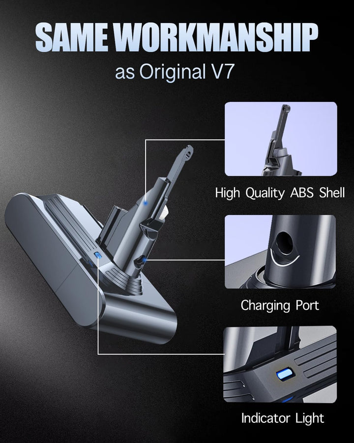 6000mAh Akku kompatibel mit Dyson V7, V7 Motorhead, V7 Animal, V7 Trigger, V7 Total Clean, V7 Motorh