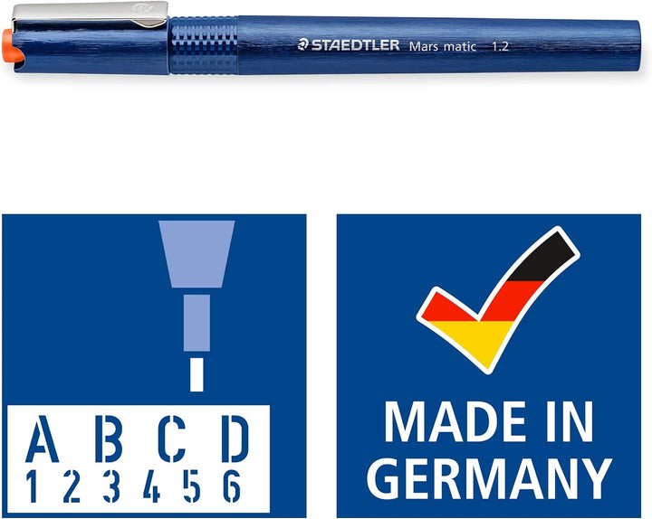 STAEDTLER Tuschezeichner Mars matic, Linienbreite 1,2mm, für höchste Präzision, kein eintrocknen dur