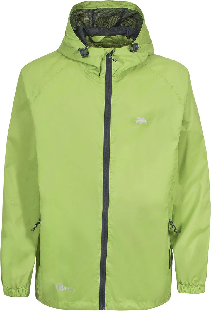 Trespass Unisex Qikpac Jacket Kompakt Zusammenrollbare Wasserdichte Regenjacke (1er Pack), Grün (Lea