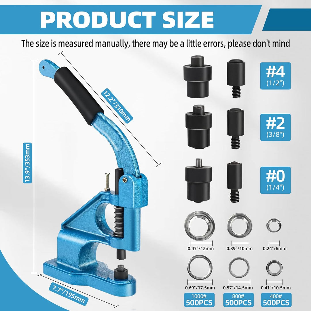 BOOMSTART Ösenpresse Handpresse Ösenmaschine Ösenzange Ösenstanze Ösen Nietzange Maschine Nietenzang