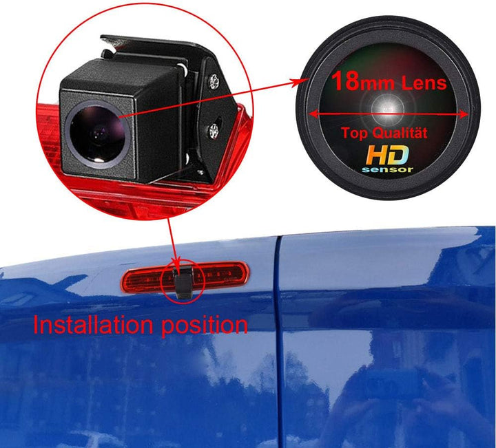avinio 1280 x 720 Pixels Top Mount Brake Bremsleuchte Kamera Bremslicht Rückfahrkamera Wasserdicht f