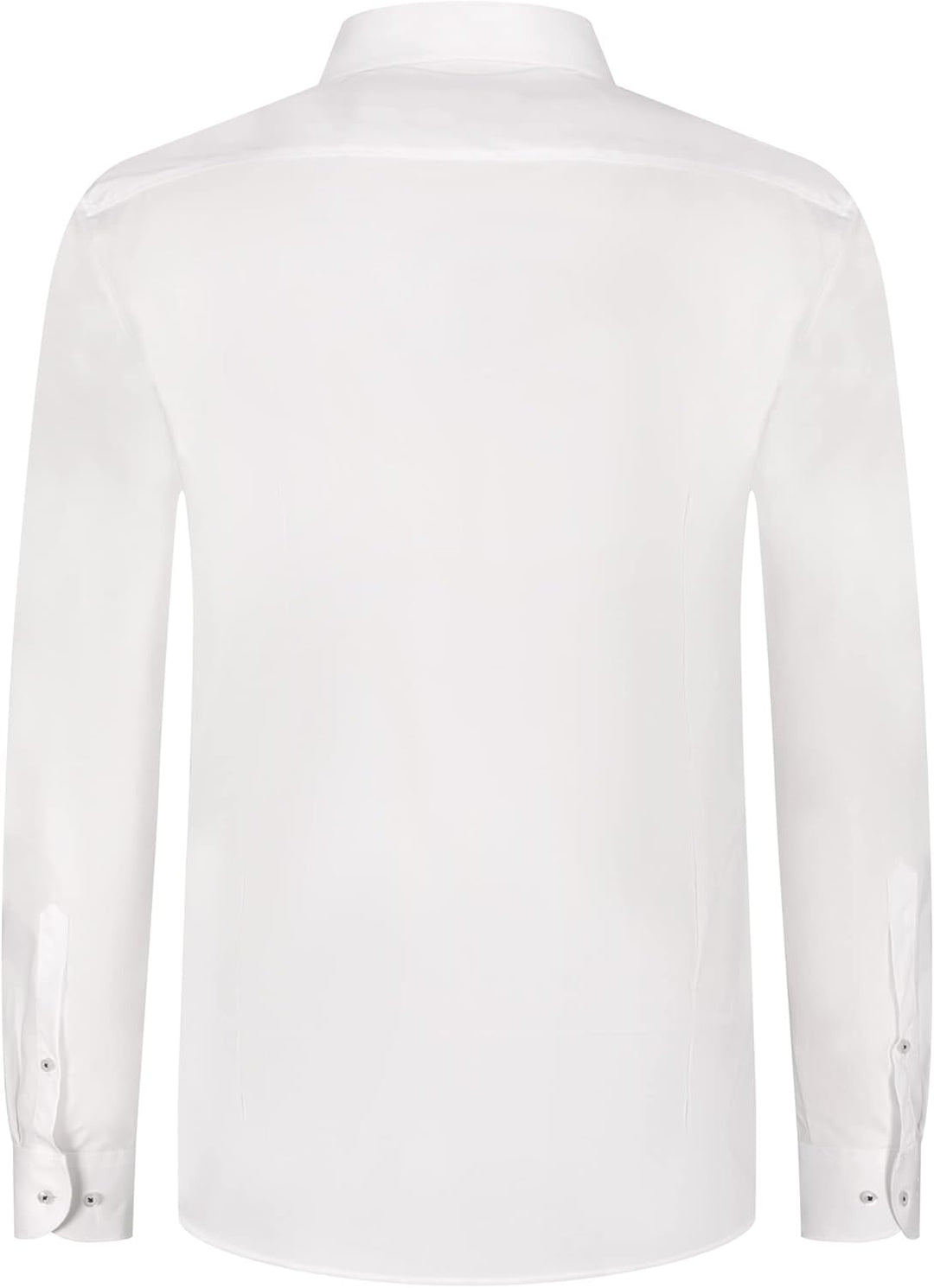 OLYMP Herren Businesshemd Langarm Level Five,Einfarbig,Body fit,Royal Kent 44 Weiss 00, 44 Weiss 00