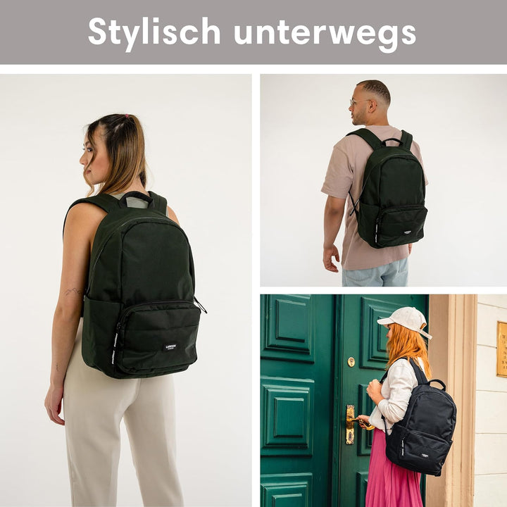 LARKSON Schulrucksack Mädchen & Jungen Teenager - No 3 - Rucksack Damen & Herren für Schule - 16" La