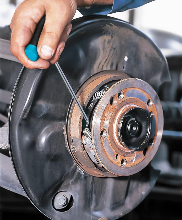 HAZET 4964-1A Zugfeder-Montage-Werkzeug, 162 mm Länge, für Aus- und Einbau der Handbremsbacken-Zugfe