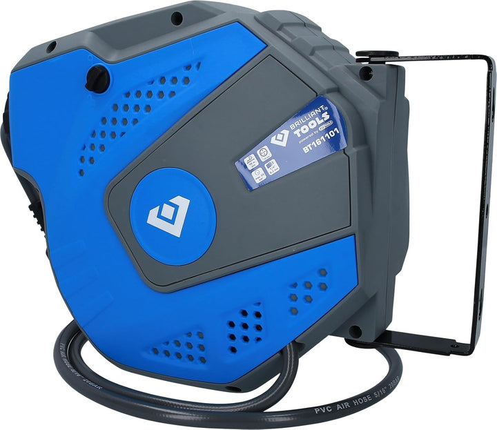 BRILLIANT TOOLS BT161101 Automatischer Druckluftschlauch-Aufroller, Ø 8 mm x 10 m [Powered by KS TOO