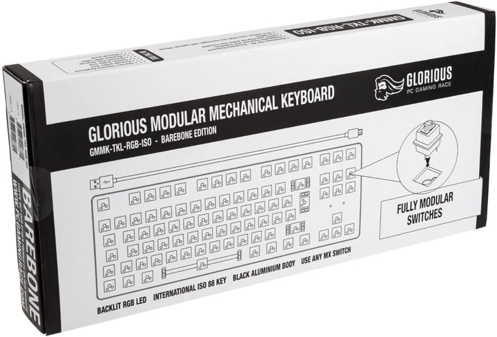 Glorious Gaming GMMK TKL (85%) Barebones (Frame Only) – Mechanisches Gaming-Keyboard, tastenweise RG