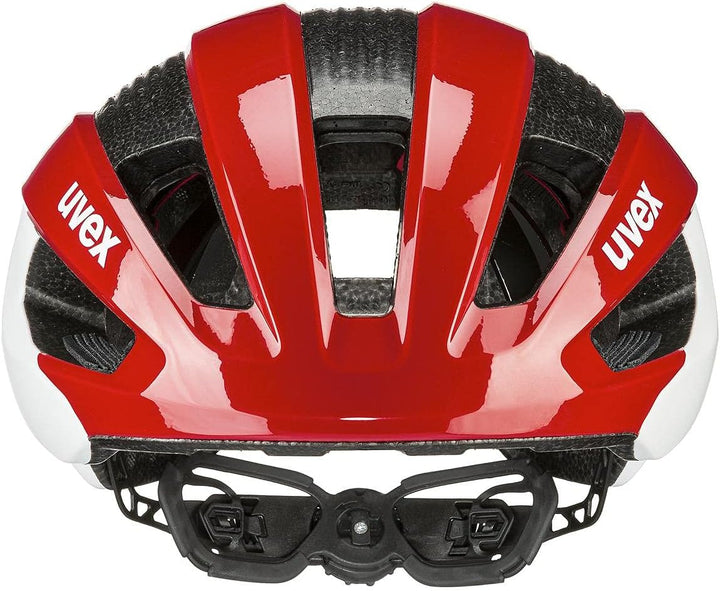Uvex Rise CC Rennrad Fahrrad Helm matt rot/weiss 2022 52-56 cm, 52-56 cm