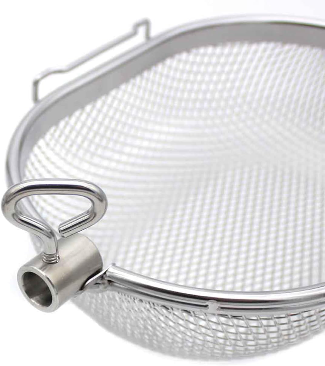 SANTOS XS Drehspiess-Korb für Drehspiesse (⌀ max 14mm) - Grillkorb für kleine Grills - Grillzubehör