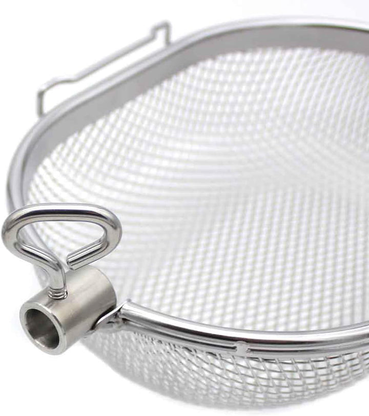 SANTOS XS Drehspiess-Korb für Drehspiesse (⌀ max 14mm) - Grillkorb für kleine Grills - Grillzubehör
