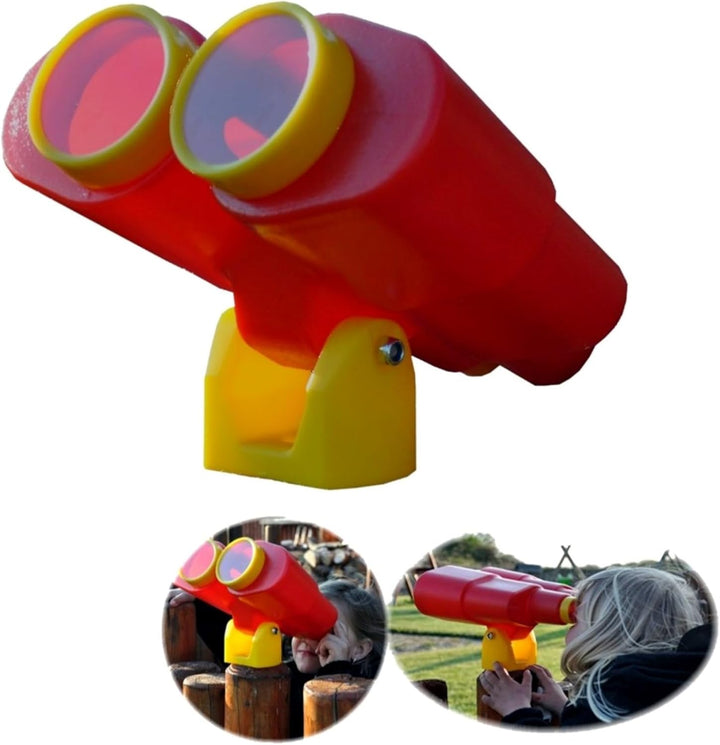 Loggyland Grosses Fernglas für Spielturm, Schwenk- und drehbar - rot