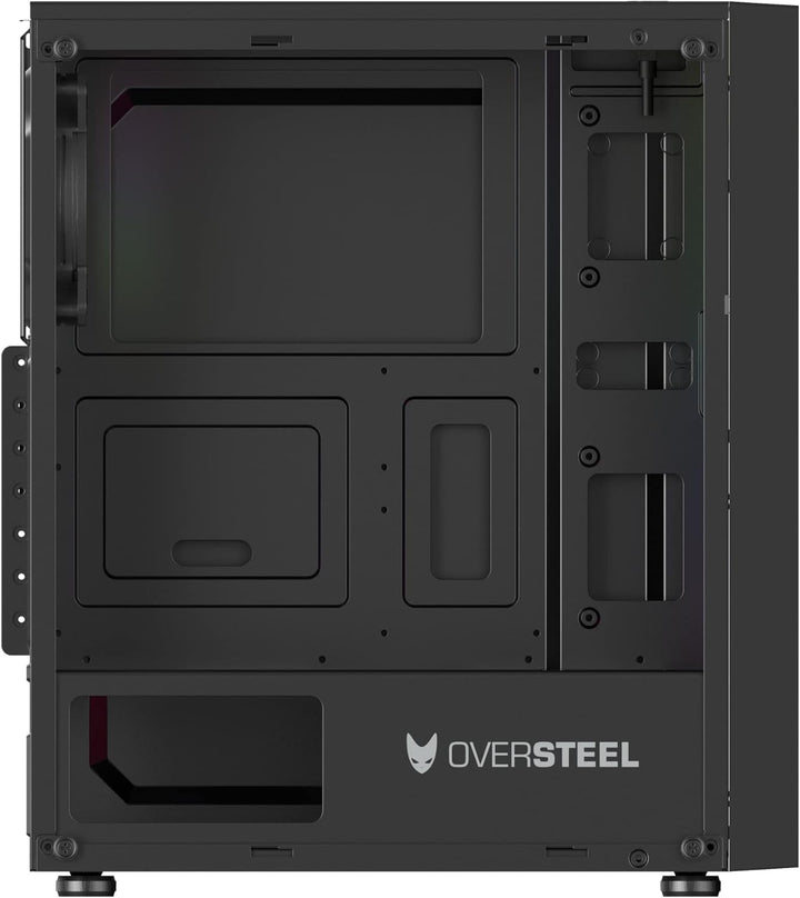 Oversteel - Iridium Gaming PC Gehäuse Kompatibel mit ATX, Micro ATX und ITX Boards, 120mm A-RGB Lüft