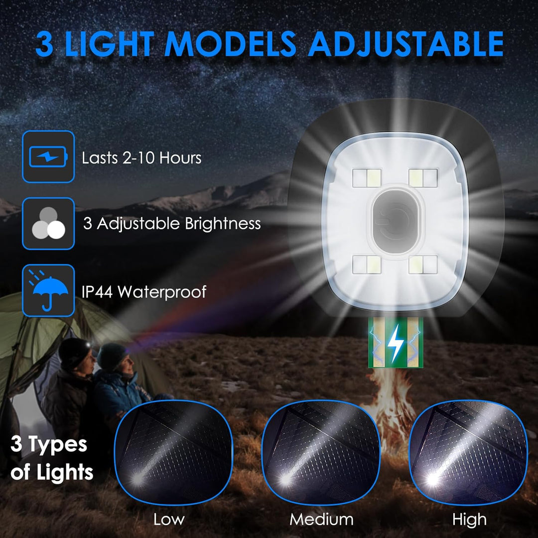SPGOOD LED Beanie Beleuchtete Mütze mit Licht,Wiederaufladbare USB Winter Warm LED Mütze mit Licht,L