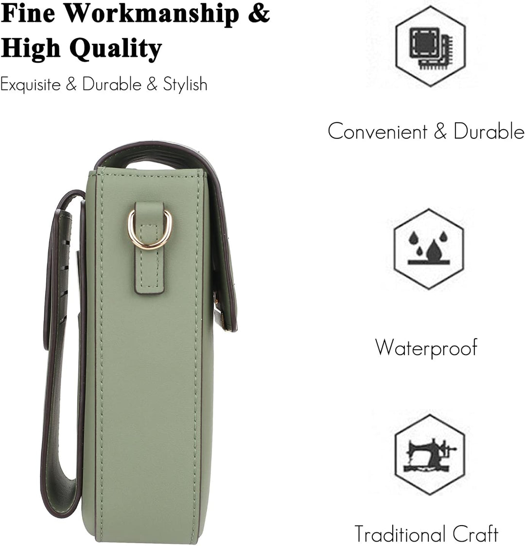 FANDARE Damen-Umhängetasche, Umhängetasche, Handytasche, Kartenbrieftasche, tragbare Handy-Clutch, l