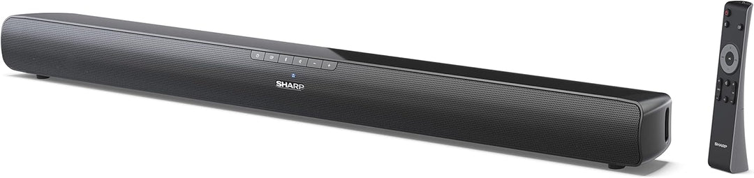 SHARP HTSB100 2.0 Soundbar 75W (USB, Bluetooth, HDMI, Optisch, AUX-In (3,5mm), Breite: 80cm), schwar