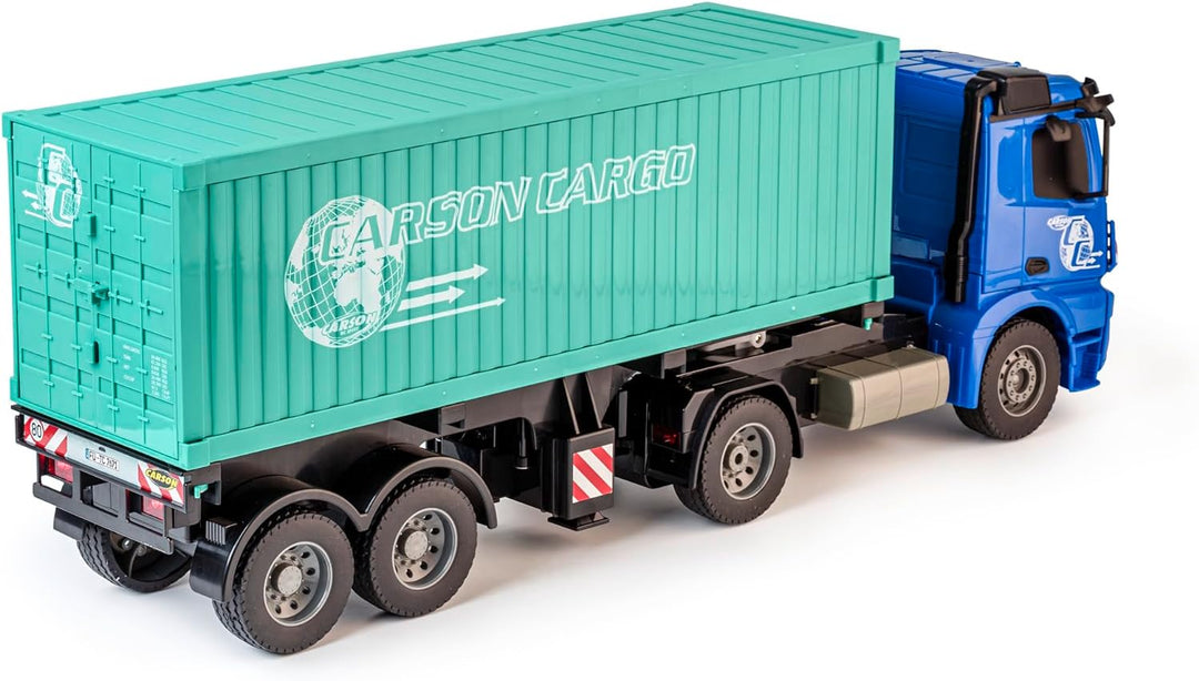 Carson 500907671 1:20 MB Arocs mit Container 100% RTR - Ferngesteuertes Fahrzeug, LKW mit Licht- und